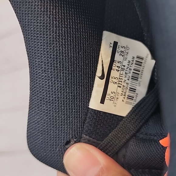 White Black and Orange Nike Air Force 1 - Picture 4 of 7